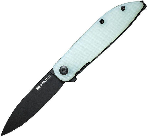 SENCUT BocII II Linerlock Jade G10 Black Stonewash D2 - Knives.mx