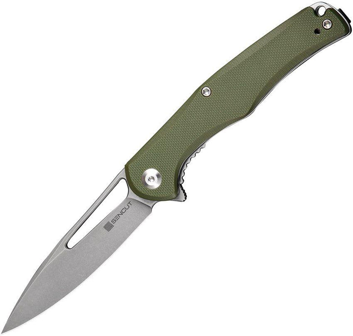 SENCUT Citius Linerlock OD Green G10 Stonewash 9Cr18MoV - Knives.mx