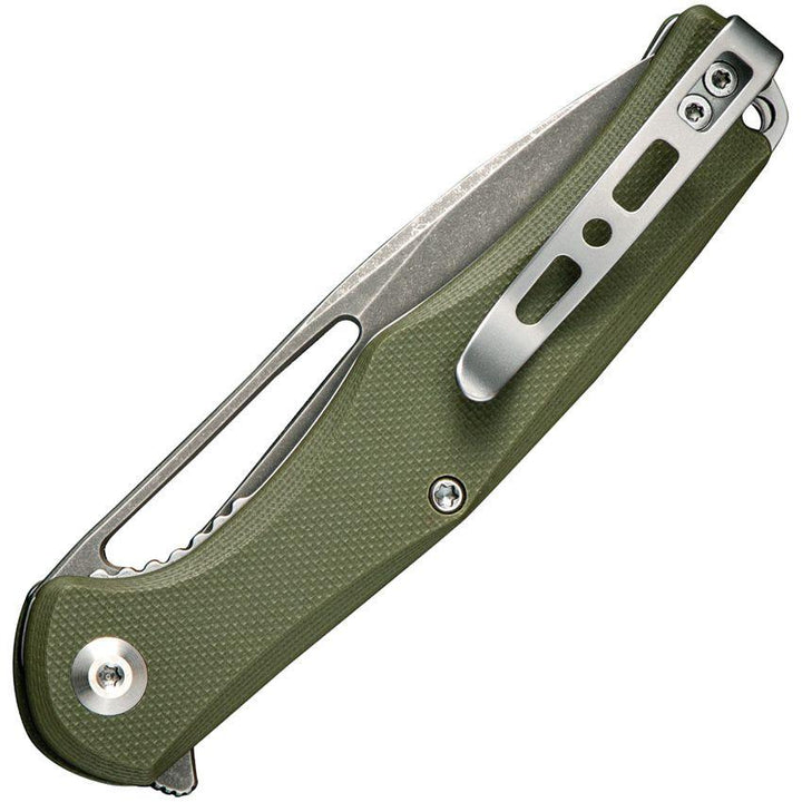 SENCUT Citius Linerlock OD Green G10 Stonewash 9Cr18MoV - Knives.mx