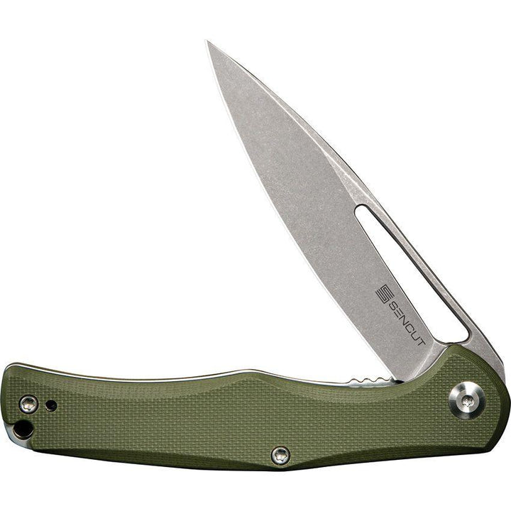 SENCUT Citius Linerlock OD Green G10 Stonewash 9Cr18MoV - Knives.mx