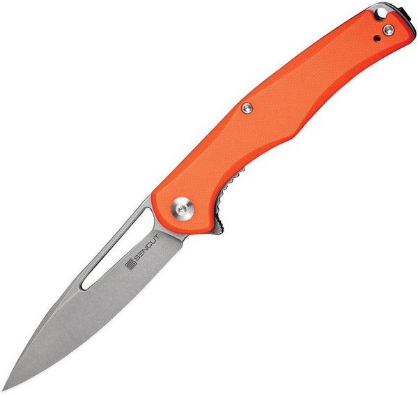 SENCUT Citius Linerlock Orange G10 Stonewash 9Cr18MoV - Knives.mx