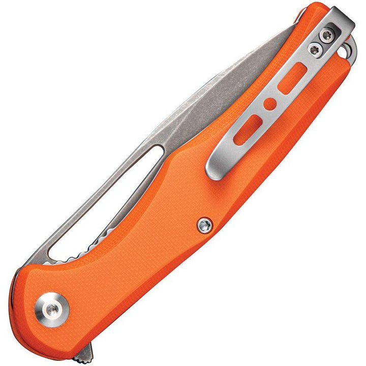 SENCUT Citius Linerlock Orange G10 Stonewash 9Cr18MoV - Knives.mx