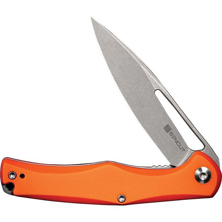 SENCUT Citius Linerlock Orange G10 Stonewash 9Cr18MoV - Knives.mx