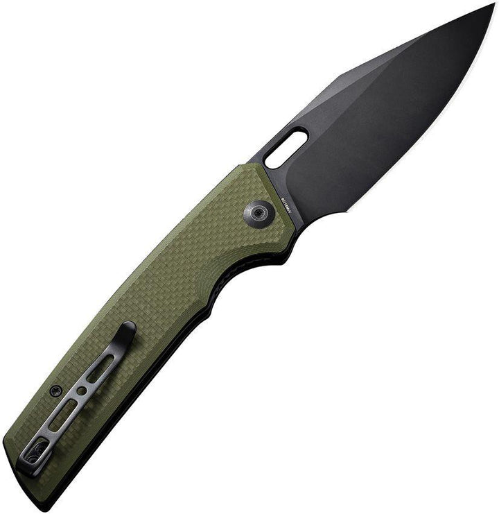 SENCUT GlideStrike Linerlock OD Green G10 Black Stonewash 9Cr18MoV - Knives.mx