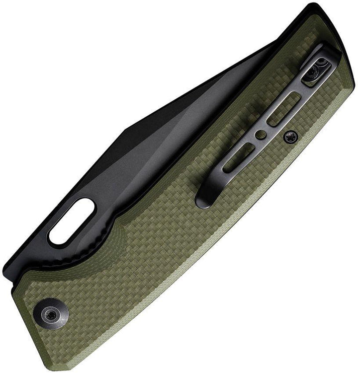 SENCUT GlideStrike Linerlock OD Green G10 Black Stonewash 9Cr18MoV - Knives.mx