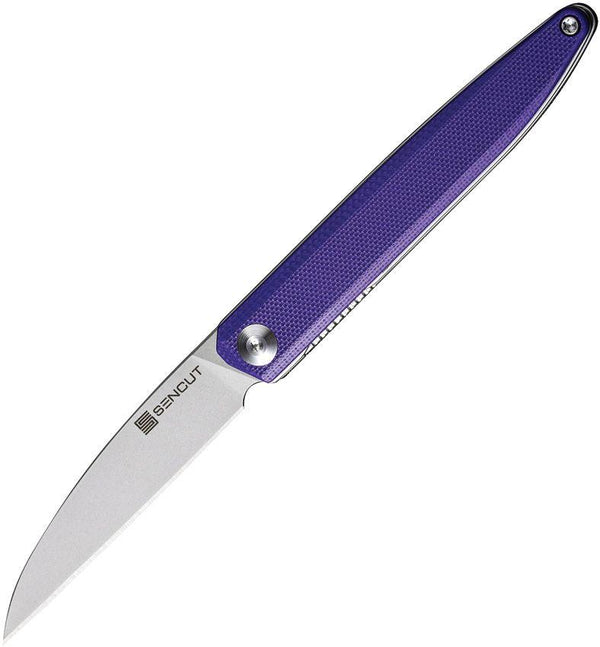 SENCUT Jubil Linerlock Purple G10 Stonewash Wharncliffe D2 - Knives.mx