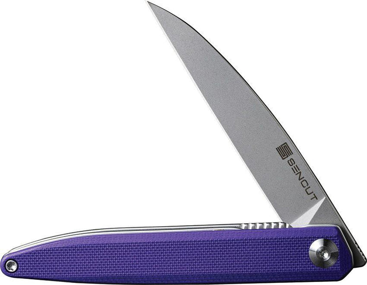 SENCUT Jubil Linerlock Purple G10 Stonewash Wharncliffe D2 - Knives.mx