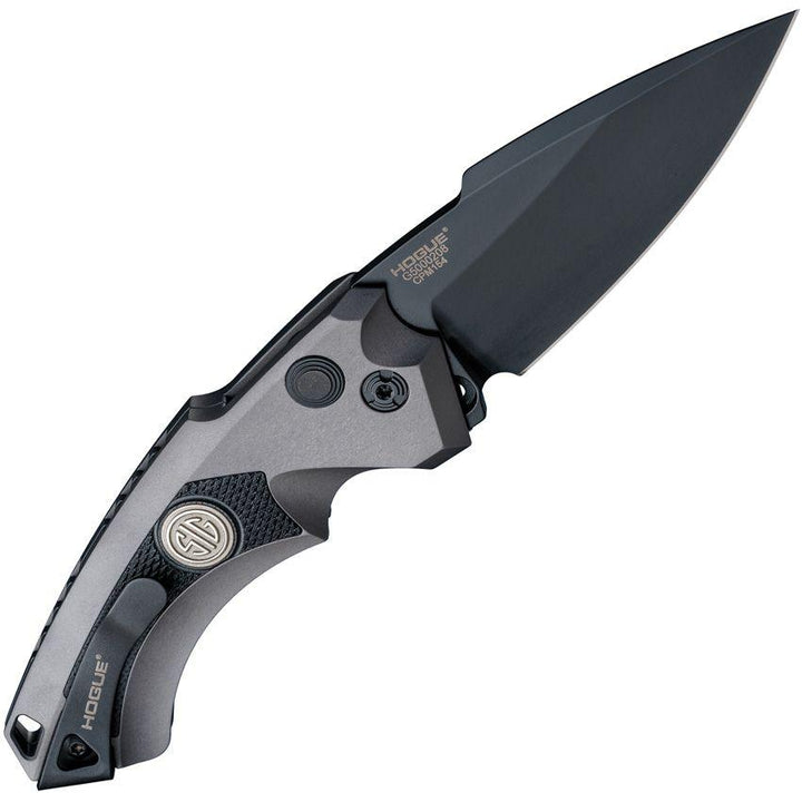 Sig Auto EX-A05 Button Lock Gray Anodized Aluminum w Black G10 Cerakote CPM-154 - Knives.mx