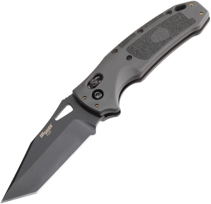 Sig K320 Able Lock Gray GRN Black Cerakote Tanto CPM S30V - Knives.mx