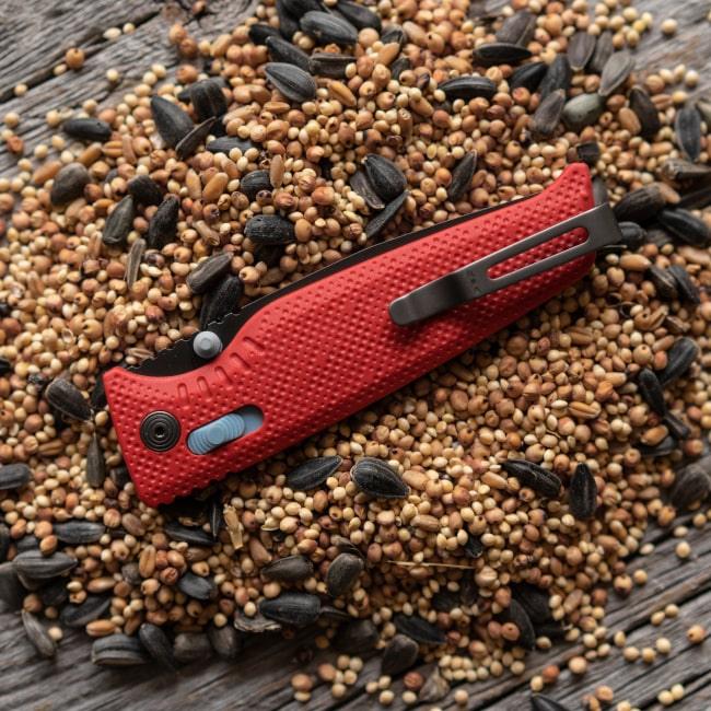 Sog Altair XR Lock Canyon Red GRN Bead Blast Drop Point CRYO 154CM - Knives.mx