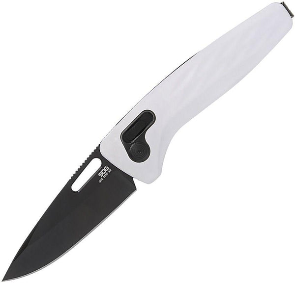 Sog One-Zero XR Lock White Aluminum Black TiNi Coated CRYO CPM S35VN - Knives.mx