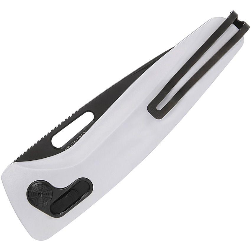 Sog One-Zero XR Lock White Aluminum Black TiNi Coated CRYO CPM S35VN - Knives.mx
