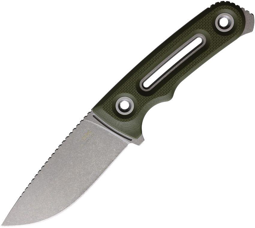 Sog Provider FX Fixed Blade Green G10 Stonewash CPM S35VN - Knives.mx