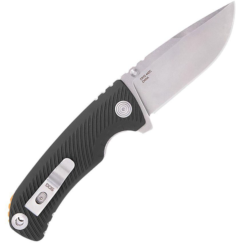 Sog Tellus ATK Linerlock A/O Black GRN Stonewash 440 - Knives.mx