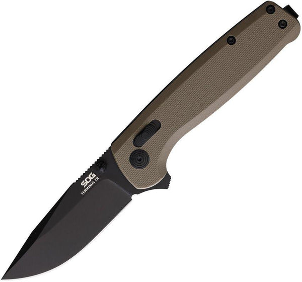 SOG Terminus XR Lock Tan G10 Black Finish D2 - Knives.mx