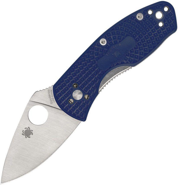 Spyderco Ambitious Light Linerlock Blue FRN Satin PlainEdge CPM S35VN - Knives.mx