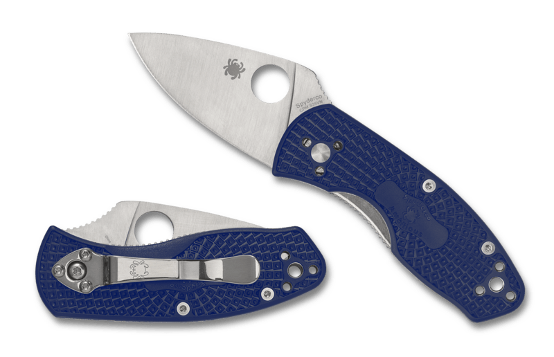 Spyderco Ambitious Light Linerlock Blue FRN Satin PlainEdge CPM S35VN - Knives.mx