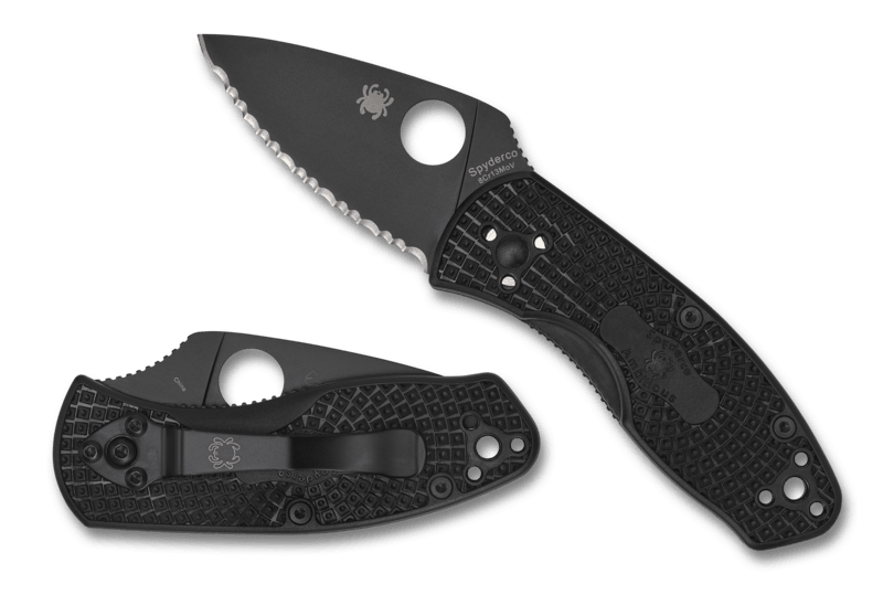 Spyderco Ambitious Lightweight Linerlock Black FRN Oxide Coated SpyderEdge 8Cr13MoV - Knives.mx
