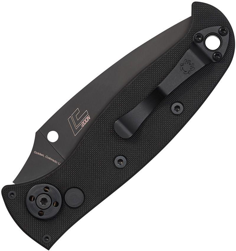 Spyderco Auto Autonomy 2 Button Lock Black G10 DLC Coated CombinationEdge LC200N - Knives.mx