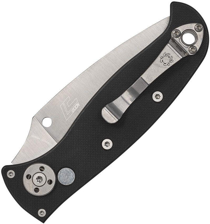 Spyderco Auto Autonomy Button Lock Black G10 Satin PlainEdge LC200N - Knives.mx