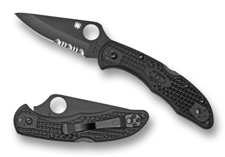 Spyderco Delica 4 Lockback Black FRN Serrated VG-10 - Knives.mx