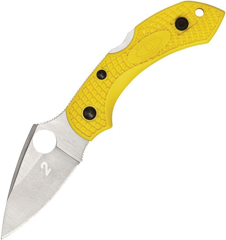 Spyderco Dragonfly 2 Lockback Yellow FRN Satin PlainEdge H2 - Knives.mx
