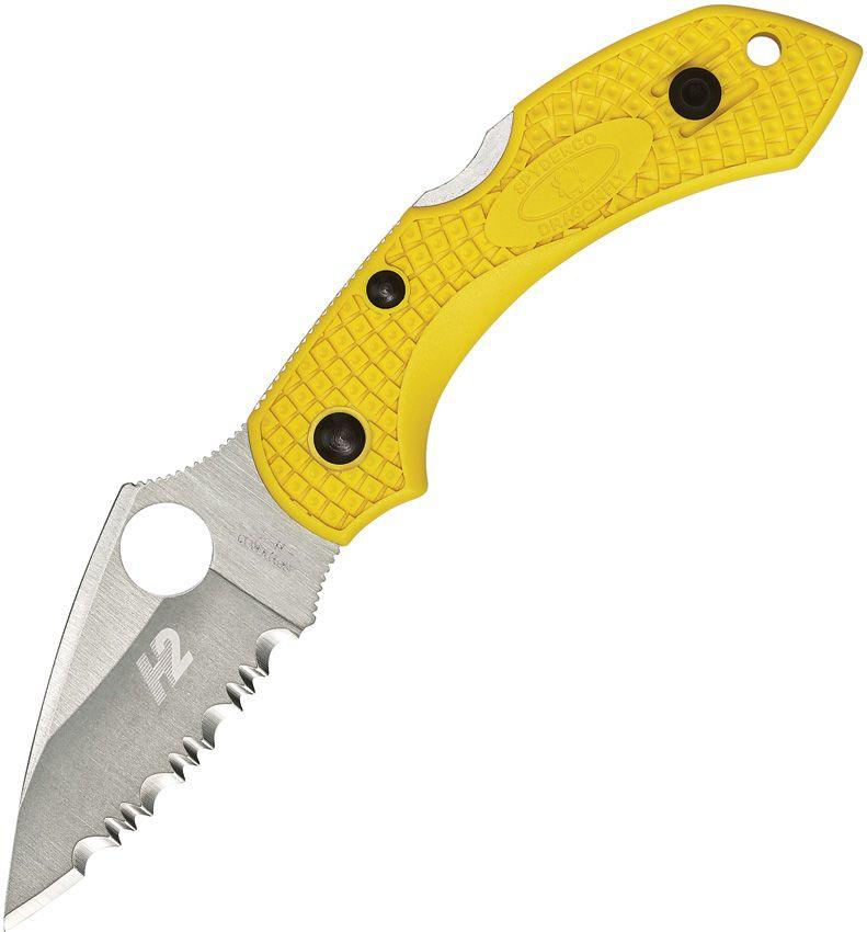Spyderco Dragonfly 2 Lockback Yellow FRN Satin SpyderEdge H2 - Knives.mx