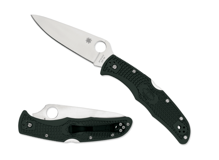 Spyderco Endura 4 Lockback Green FRN Satin ZDP-189 - Knives.mx