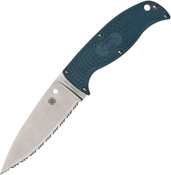 Spyderco Enuff 2 Fixed Blade Blue FRN Satin SpyderEdge K390 - Knives.mx