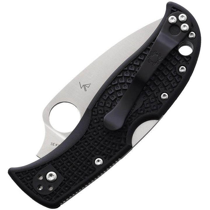 Spyderco Leafjumper Lockback Black Texture FRN Satin SpyderEdge VG-10 - Knives.mx