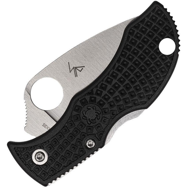 Spyderco Manbug Lockback Black FRN Satin PlainEdge VG-10 - Knives.mx