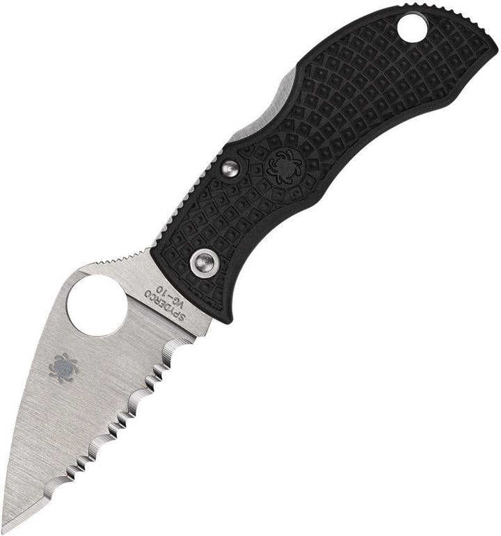 Spyderco Manbug Lockback Black FRN Satin SpyderEdge VG-10 - Knives.mx