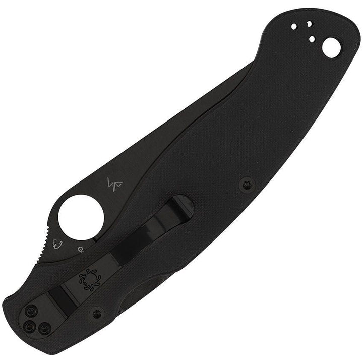 Spyderco Military 2 Compression Lock Black G10 DLC Coasted CPM S30V - Knives.mx