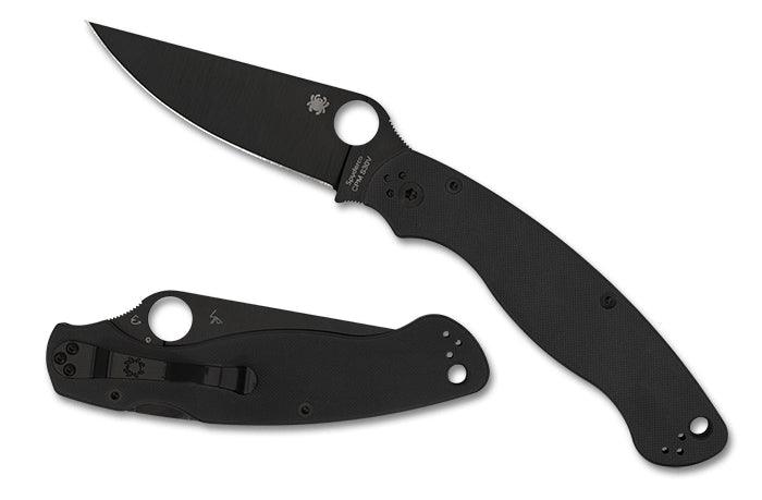 Spyderco Military 2 Compression Lock Black G10 DLC Coasted CPM S30V - Knives.mx