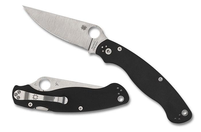 Spyderco Military 2 Compression Lock Black G10 Satin PlainEdge CPM S30V - Knives.mx