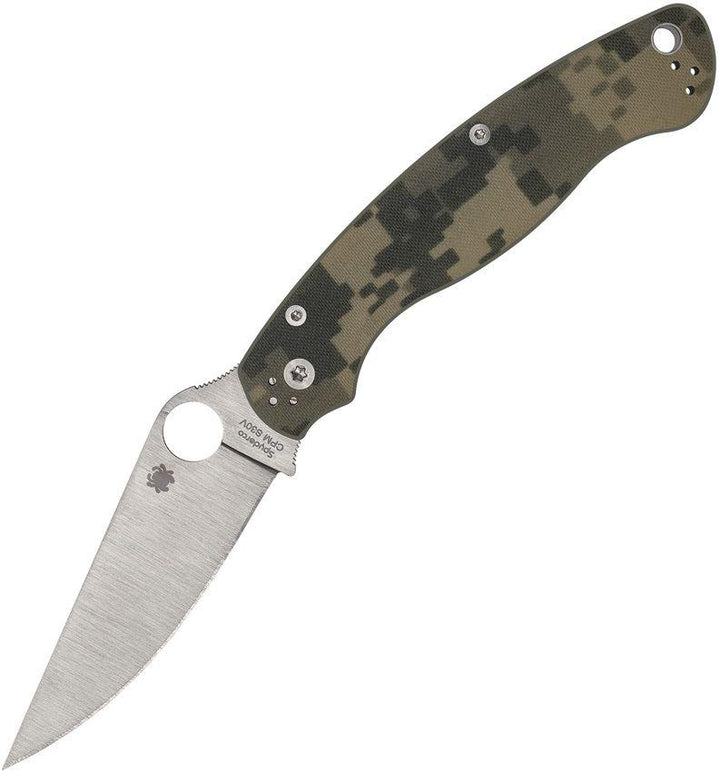 Spyderco Military 2 Compression Lock Digital Camo G10 Satin PlainEdge CPM S30V - Knives.mx