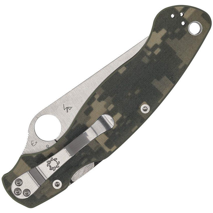 Spyderco Military 2 Compression Lock Digital Camo G10 Satin PlainEdge CPM S30V - Knives.mx