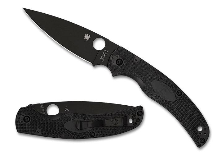 Spyderco Native Chief Lockback Lightweight Black FRN DLC Coated PlainEdge CTS BD1N - Knives.mx