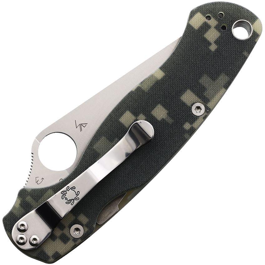 Spyderco Para Military 2 Compression Lock Digital Camo G10 Satin PlainEdge CPM S45VN - Knives.mx