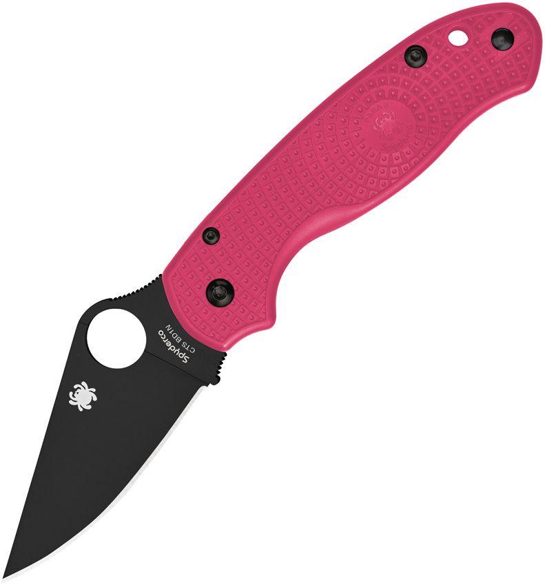 Spyderco Para Military 3 Lightweight Compression Lock Pink FRN DLC Coated PlainEdge CTS-BD1N - Knives.mx