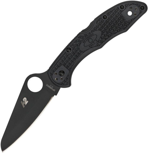 Spyderco Salt 2 Lockback Black FRN PlainEdge TiCN H2 - Knives.mx