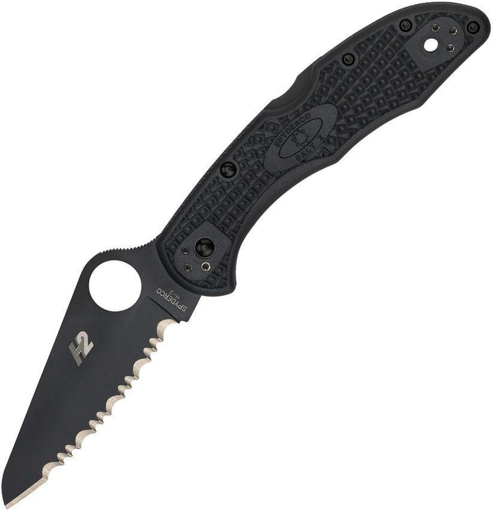 Spyderco Salt 2 Lockback Black FRN SpyderEdge TiCN H2 - Knives.mx