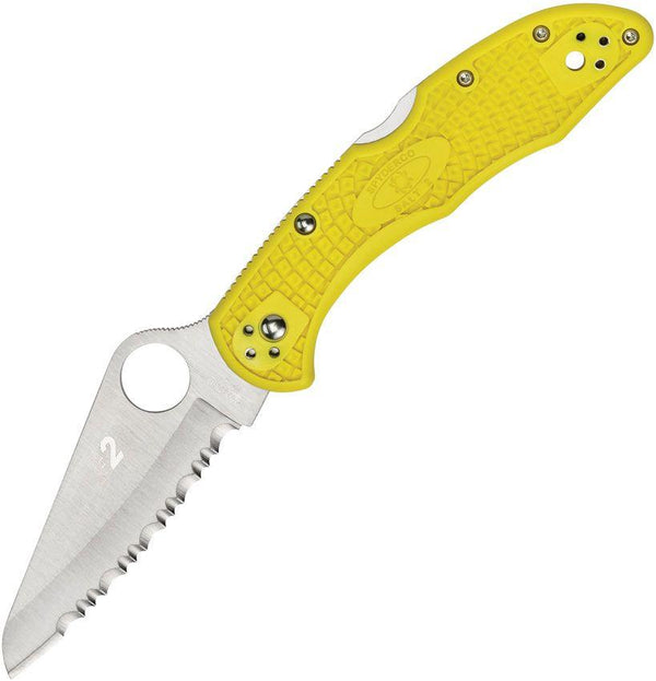 Spyderco Salt 2 LockBack Yellow FRN Satin SpyderEdge H2 - Knives.mx