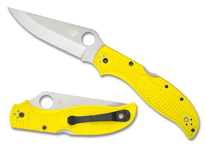 Spyderco Stretch 2 XL Lightweight Salt Back Lock Yellow FRN Satin PlainEdge H2 - Knives.mx