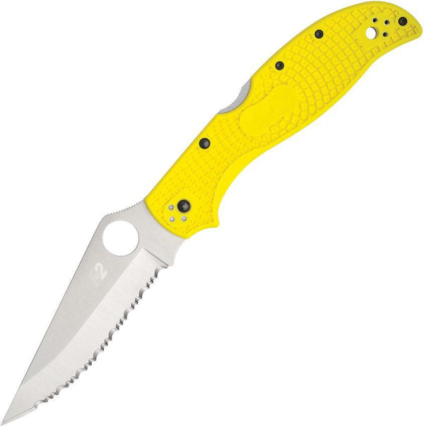 Spyderco Stretch 2 XL Lightweight Salt Back Lock Yellow FRN Satin SpyderEdge H2 - Knives.mx