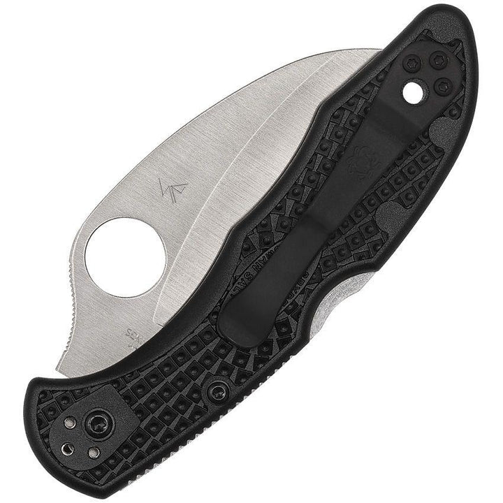 Spyderco Tasman Salt 2 Lockback Black FRN Hawkbill SpyderEdge Satin H2 - Knives.mx