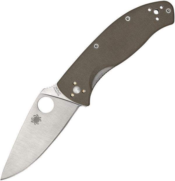 Spyderco Tenacious Linerlock Brown G10 Satin PlainEdge CPM-M4 - Knives.mx