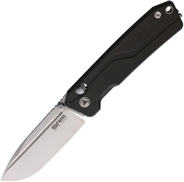 SRM Knives Rubik Ambi Lock Black Micarta Satin 10Cr15CoMoV - Knives.mx