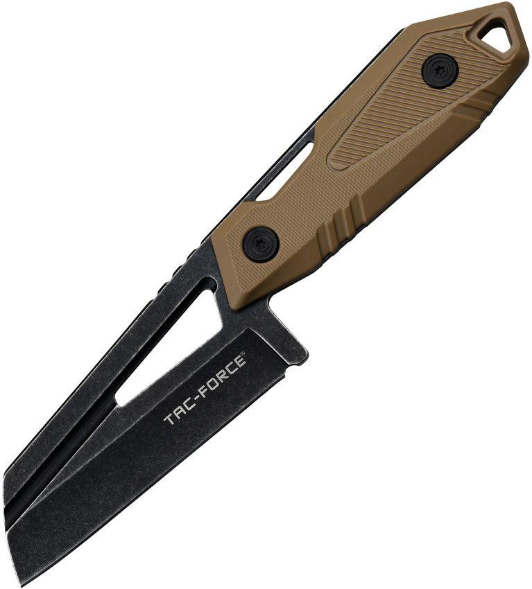 Tac Force Fixed Blade Brown G10 Black Stonewash Wharncliffe - Knives.mx