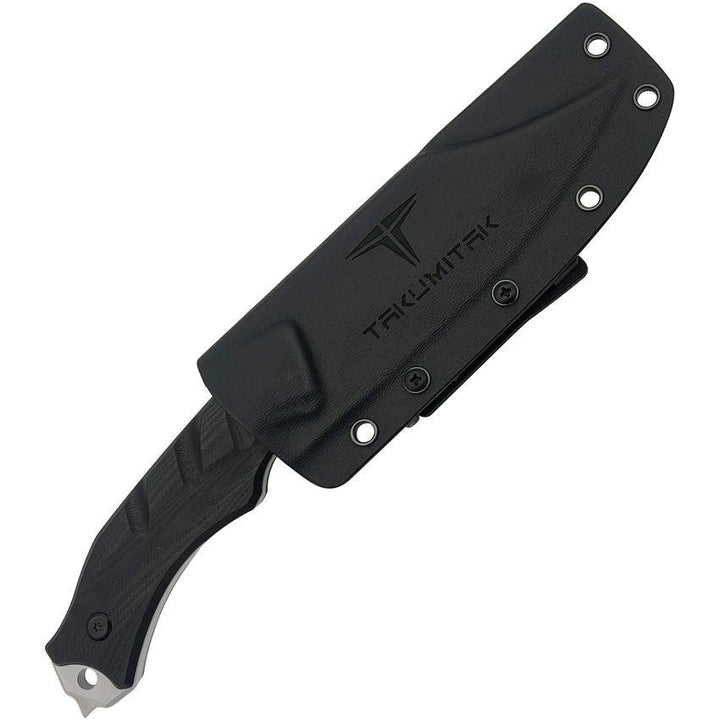 Takumitak Alert Fixed Blade Black G10 Satin D2 - Knives.mx